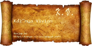 Kánya Vivien névjegykártya